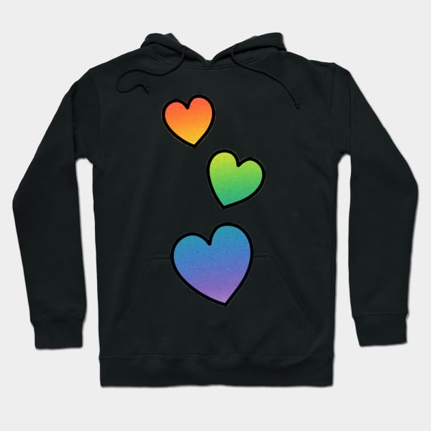 Rainbow Hearts Hoodie by ThePureAudacity